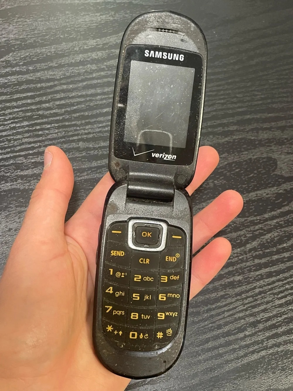 Verizon Samsung Flip Phone Cellular Device Black